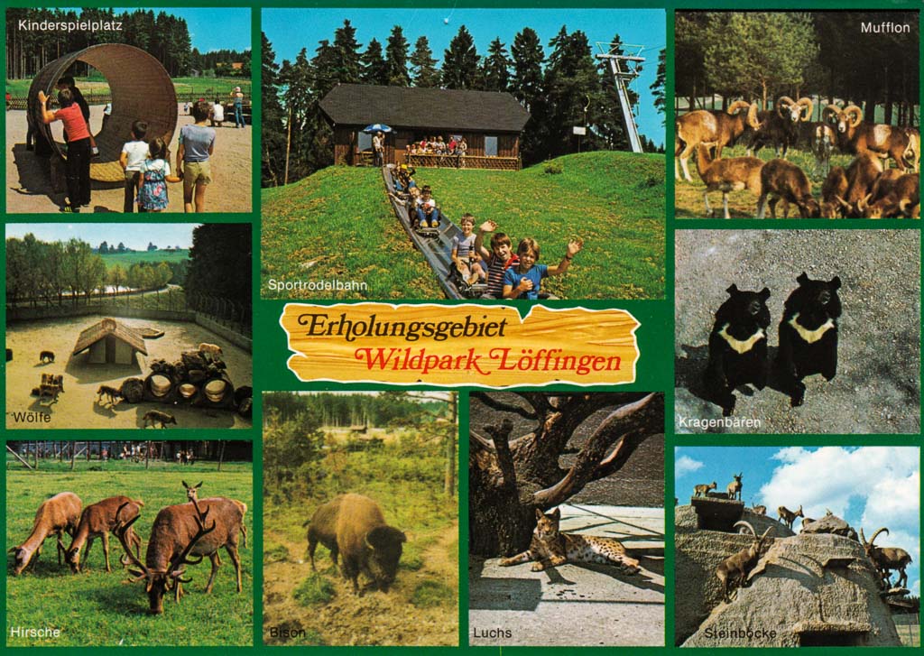 Mehrbildkarte vom Wildpark, ca. 1980
