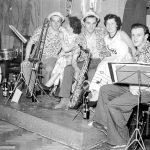 Musikkapelle im Gasthaus »Löwe«, Fasnacht 1957