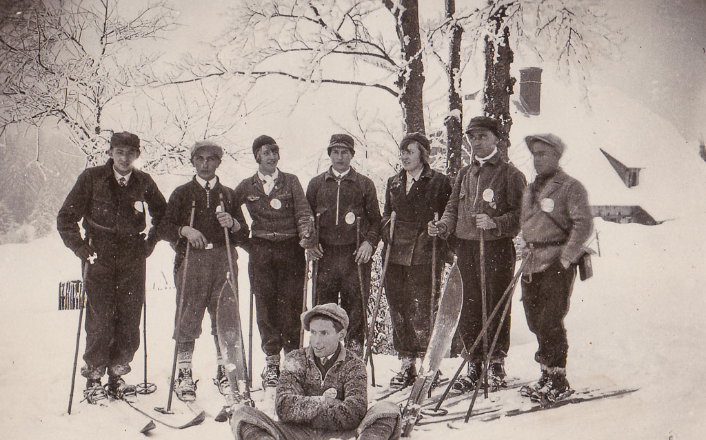Ski-Ausflug im Schwarzwald, ca. 1930