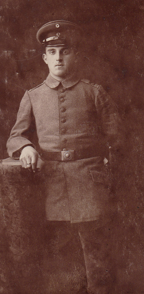 Franz Schweizer als Soldat im Ersten Weltkrieg, ca. 1916-1918