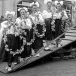 Vorführung auf der Fasnachtsbühne in der Kirchstraße, Fasnacht 1958