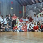 2 Fotos: Mitwirkende beim »Bunten Abend« in der Festhalle, Fasnacht 1982