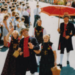 Trachtengruppe beim Festumzug, August 1988