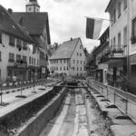 2 Fotos: Offener Stettbach in der Unteren Hauptstraße, 1999