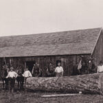 Waldarbeiter mit Pferden bei der Stierhütte, ca. 1925-1930