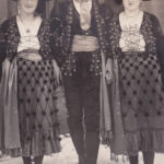Narrengruppe in der Demetriusstraße, Fasnacht 1925