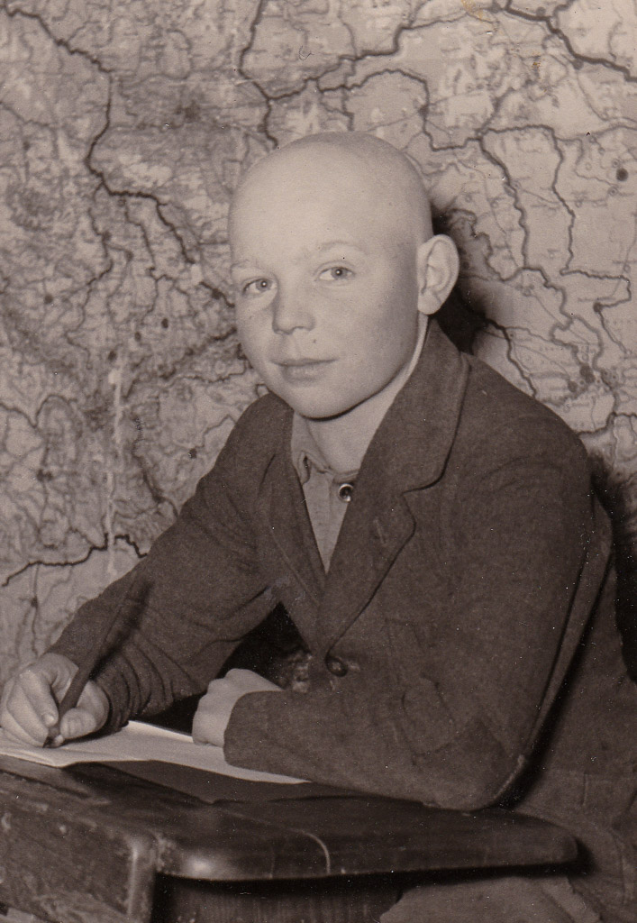 Ernst Fritsche als Schüler, 1949