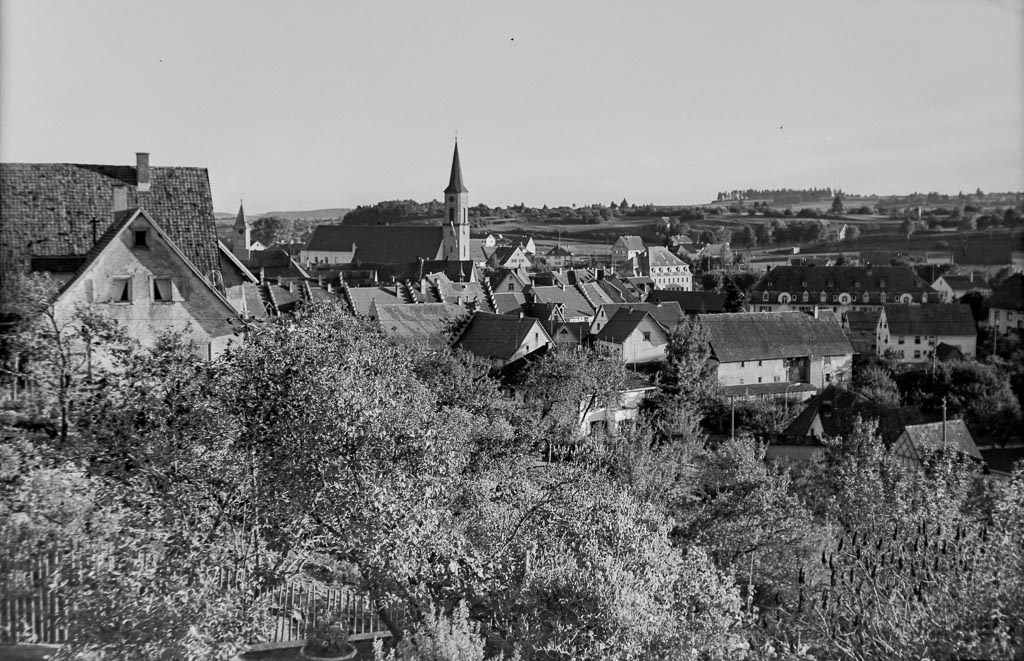 Blick vom Alenberg zum Städtchen, ca. 1955