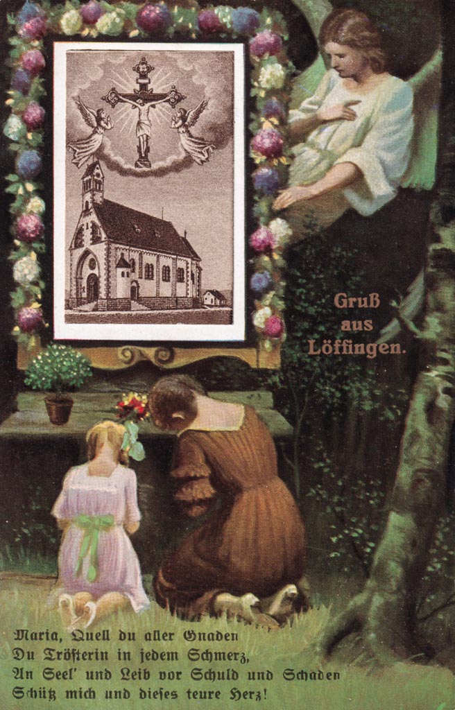 Ansichtskarte von der Wallfahrtskirche Witterschneekreuz, 1925
