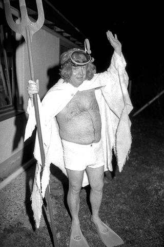 Sägeweihergeist bei der Waldbad-Party, Juli 1984