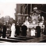 Trauung vom Brautpaar Egle / Ganter vor dem Hochaltar, August 1955