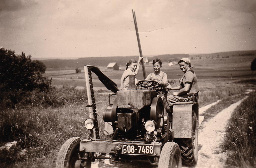 Traktorfahrt am »Ochsenberg«, 1955