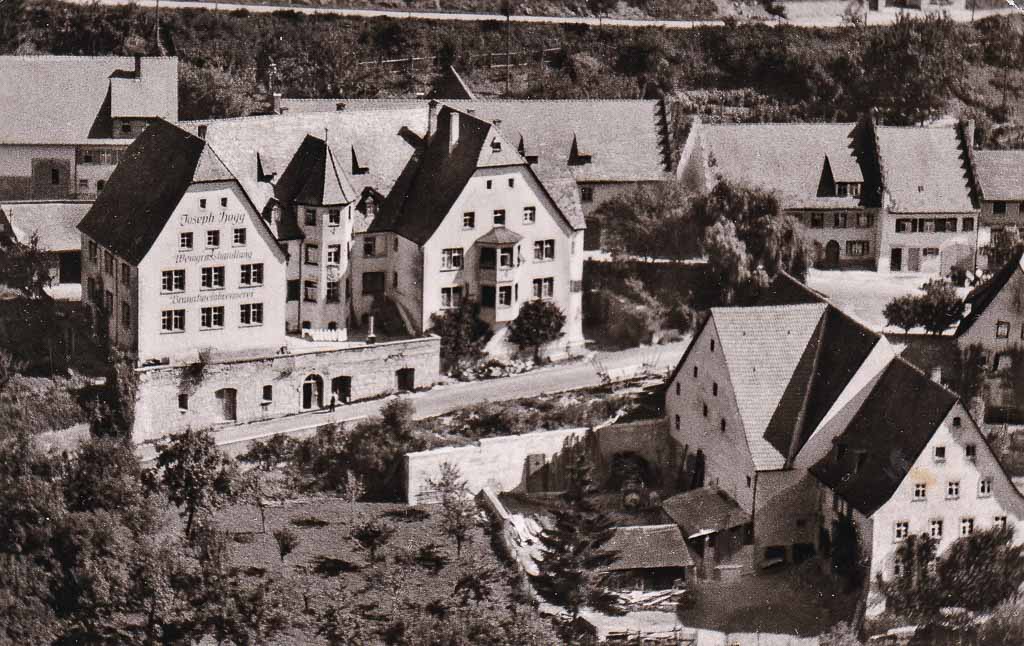 Blick zum Haus Benitz in der Alenbergstraße, ca. 1960