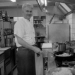 3 Fotos: Meisterkoch Michael Meßmer im Gasthaus »Linde«, 1996
