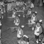 Fanfarenzug in der Festhalle, Juli 1976