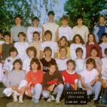 Klasse 8a der Realschule mit Lehrer Gärtner, Juni 1985