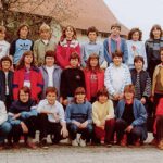 Klasse 8c der Realschule mit Lehrerin Paulus-Binder, 1984
