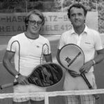 Zwei Tennisspieler auf dem Tennisplatz, 1979