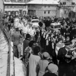 3 Fotos: Prozession der Kommunionkinder zur Kaplanei, 1970