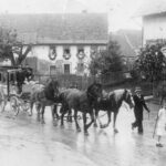Umzug zur Stadterhebung in der Bahnhofstraße, 27. Mai 1951