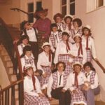 Närrische Frauengymnastikgruppe in der Festhalle, Fasnacht 1980