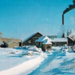 Sägewerk Benz im Winter, ca. 1970-1972